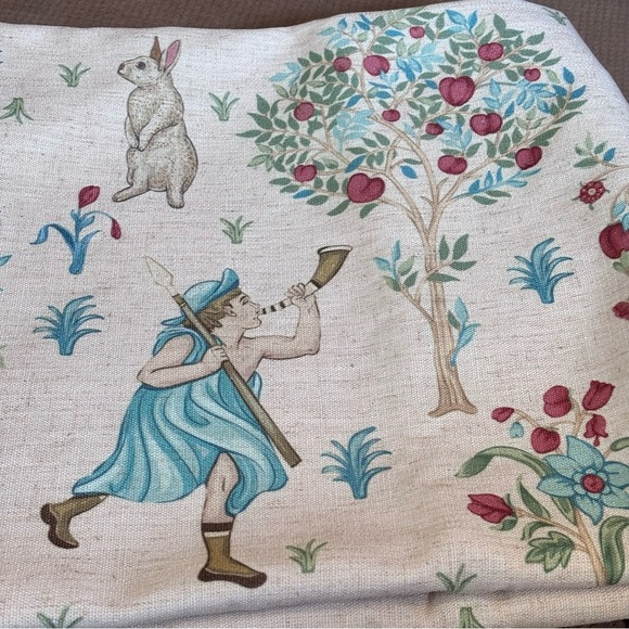 Patdrea DesignYellow French Spring Summer Tablecloth,Rustic Linen Floral Pattern - Picture 2 of 13